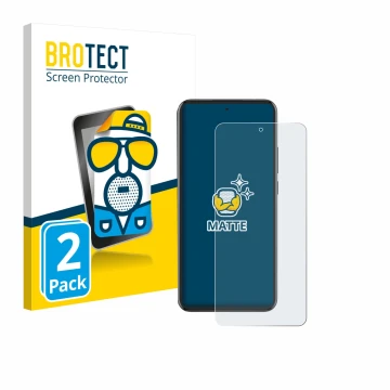 Parte frontal de un envase de producto con el logotipo de la marca BROTECT. Al lado se muestra el dispositivo Oppo Reno 13 Pro