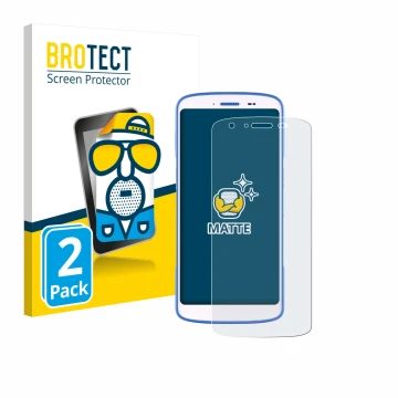 Parte frontal de un envase de producto con el logotipo de la marca BROTECT. Al lado se muestra el dispositivo Zebra HC 25 con 