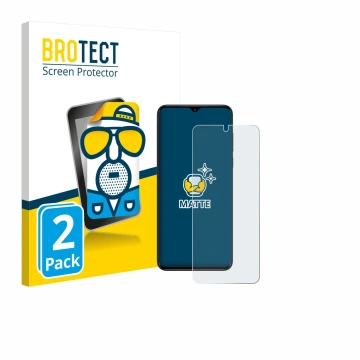 Parte frontal de un envase de producto con el logotipo de la marca BROTECT. Al lado se muestra el dispositivo ZTE Nubia Neo co