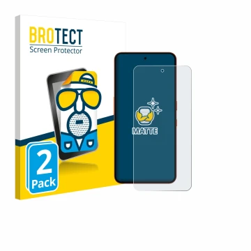 Parte frontal de un envase de producto con el logotipo de la marca BROTECT. Al lado se muestra el dispositivo Nothing CMF Phon