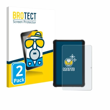 Parte frontal de un envase de producto con el logotipo de la marca BROTECT. Al lado se muestra el dispositivo Hotwav R10 Pro c