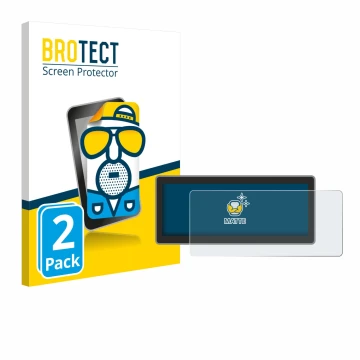 Parte frontal de un envase de producto con el logotipo de la marca BROTECT. Al lado se muestra el dispositivo RSNAV Series 5 (