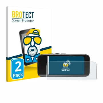 Parte frontal de un envase de producto con el logotipo de la marca BROTECT. Al lado se muestra el dispositivo Peterson StroboC