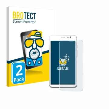 Parte frontal de un envase de producto con el logotipo de la marca BROTECT. Al lado se muestra el dispositivo Pax CCV Fly A77 