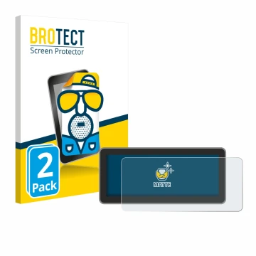 Parte frontal de un envase de producto con el logotipo de la marca BROTECT. Al lado se muestra el dispositivo Vantrue Nexus 4 