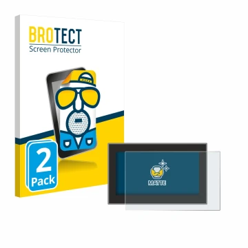 Parte frontal de un envase de producto con el logotipo de la marca BROTECT. Al lado se muestra el dispositivo Headrush Flex Pr