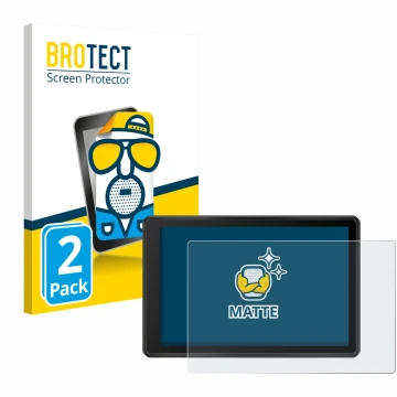 Parte frontal de un envase de producto con el logotipo de la marca BROTECT. Al lado se muestra el dispositivo Garmin Tread 2 O