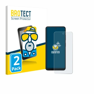 Parte frontal de un envase de producto con el logotipo de la marca BROTECT. Al lado se muestra el dispositivo Xplora HMD Fusio