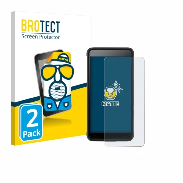 Parte frontal de un envase de producto con el logotipo de la marca BROTECT. Al lado se muestra el dispositivo SkyCaddie Pro 4X