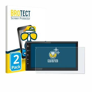 Parte frontal de un envase de producto con el logotipo de la marca BROTECT. Al lado se muestra el dispositivo Kenwood DMX6523D