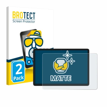 Parte frontal de un envase de producto con el logotipo de la marca BROTECT. Al lado se muestra el dispositivo Tabwee T20 10.1