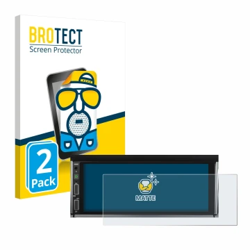 Parte frontal de un envase de producto con el logotipo de la marca BROTECT. Al lado se muestra el dispositivo Hikity Carplay 6