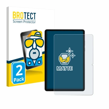 Parte frontal de un envase de producto con el logotipo de la marca BROTECT. Al lado se muestra el dispositivo Samsung Galaxy T