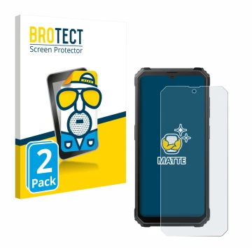 Parte frontal de un envase de producto con el logotipo de la marca BROTECT. Al lado se muestra el dispositivo Blackview BV4800