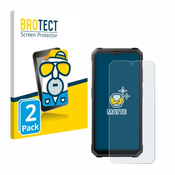 Parte frontal de un envase de producto con el logotipo de la marca BROTECT. Al lado se muestra el dispositivo Blackview BV4800