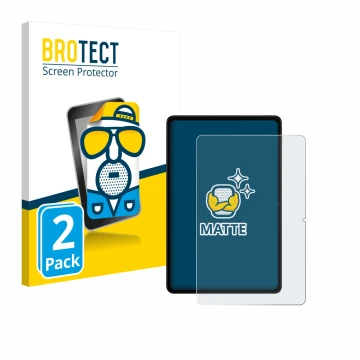 Parte frontal de un envase de producto con el logotipo de la marca BROTECT. Al lado se muestra el dispositivo Xiaomi Redmi Pad