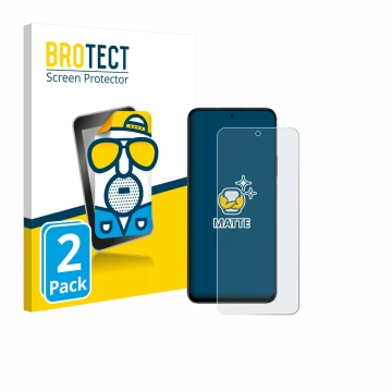 Parte frontal de un envase de producto con el logotipo de la marca BROTECT. Al lado se muestra el dispositivo Honor 400 Smart 