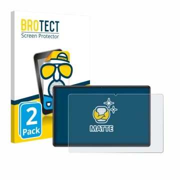 Parte frontal de un envase de producto con el logotipo de la marca BROTECT. Al lado se muestra el dispositivo ZIOVO Z118 10.1