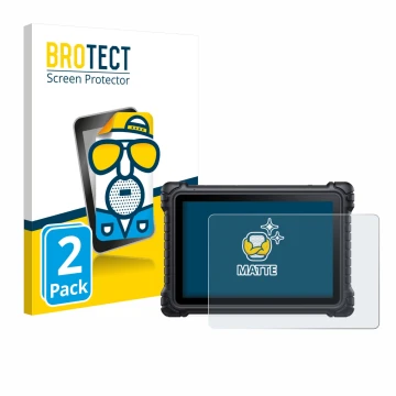 Parte frontal de un envase de producto con el logotipo de la marca BROTECT. Al lado se muestra el dispositivo iCarsoft CR Eagl