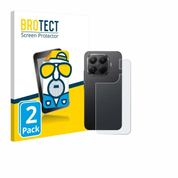 Parte frontal de un envase de producto con el logotipo de la marca BROTECT. Al lado se muestra el dispositivo Xiaomi 15T Pro (