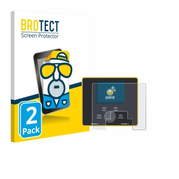 Parte frontal de un envase de producto con el logotipo de la marca BROTECT. Al lado se muestra el dispositivo Junsi iCharger D