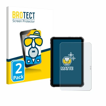 Parte frontal de un envase de producto con el logotipo de la marca BROTECT. Al lado se muestra el dispositivo Blackview Active