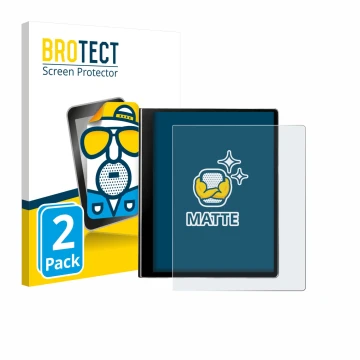 Parte frontal de un envase de producto con el logotipo de la marca BROTECT. Al lado se muestra el dispositivo eazeye Paper 2.0