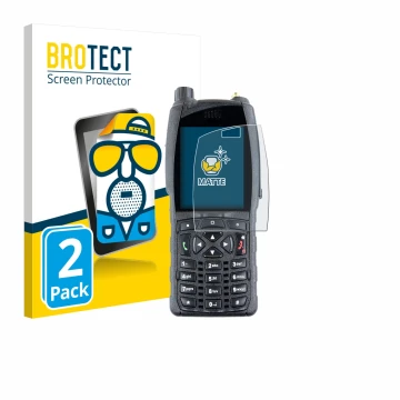 Parte frontal de un envase de producto con el logotipo de la marca BROTECT. Al lado se muestra el dispositivo Sepura SC2020 co