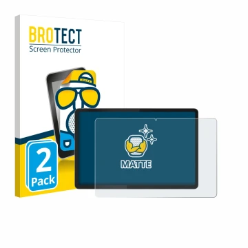 Parte frontal de un envase de producto con el logotipo de la marca BROTECT. Al lado se muestra el dispositivo Lenovo Idea Tab 