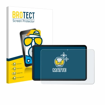 Parte frontal de un envase de producto con el logotipo de la marca BROTECT. Al lado se muestra el dispositivo Doogee Tab G6 Ma