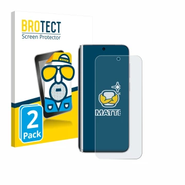 Parte frontal de un envase de producto con el logotipo de la marca BROTECT. Al lado se muestra el dispositivo Vivo X300 Pro co