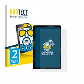 Parte frontal de un envase de producto con el logotipo de la marca BROTECT. Al lado se muestra el dispositivo Yicty C108 10.1