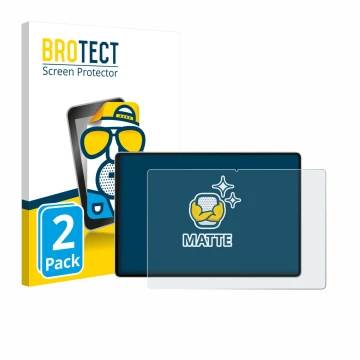 Parte frontal de un envase de producto con el logotipo de la marca BROTECT. Al lado se muestra el dispositivo Huawei MatePad P