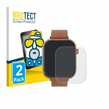 Parte frontal de un envase de producto con el logotipo de la marca BROTECT. Al lado se muestra el dispositivo Techmade M-GLAM0