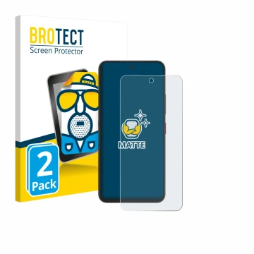 Parte frontal de un envase de producto con el logotipo de la marca BROTECT. Al lado se muestra el dispositivo Telekom T Phone 