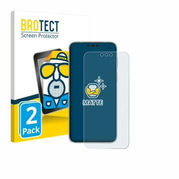 Parte frontal de un envase de producto con el logotipo de la marca BROTECT. Al lado se muestra el dispositivo Huawei Mate 80 P