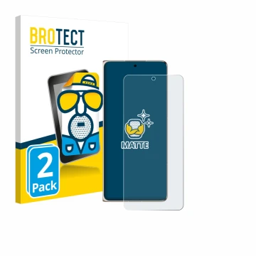 Parte frontal de un envase de producto con el logotipo de la marca BROTECT. Al lado se muestra el dispositivo Huawei Mate X7 c