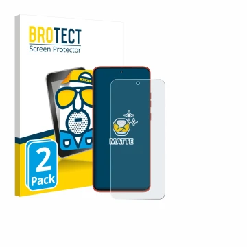 Parte frontal de un envase de producto con el logotipo de la marca BROTECT. Al lado se muestra el dispositivo Motorola Edge 60