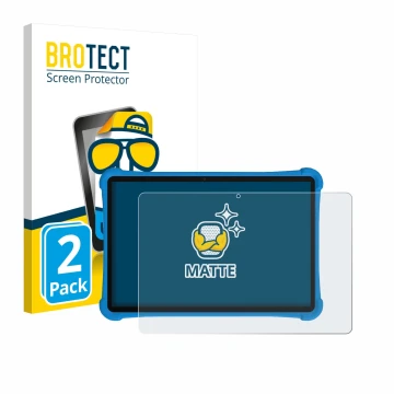 Parte frontal de un envase de producto con el logotipo de la marca BROTECT. Al lado se muestra el dispositivo Alldocube iPlay 