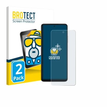 Parte frontal de un envase de producto con el logotipo de la marca BROTECT. Al lado se muestra el dispositivo Oppo K13x con su