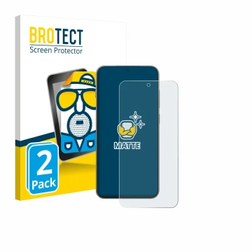 Parte frontal de un envase de producto con el logotipo de la marca BROTECT. Al lado se muestra el dispositivo OnePlus 13T con 