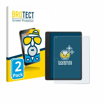 Parte frontal de un envase de producto con el logotipo de la marca BROTECT. Al lado se muestra el dispositivo TCL Note A1 con 