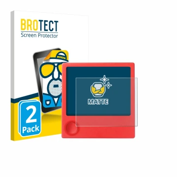 Parte frontal de un envase de producto con el logotipo de la marca BROTECT. Al lado se muestra el dispositivo PicPak E-Ink Dis