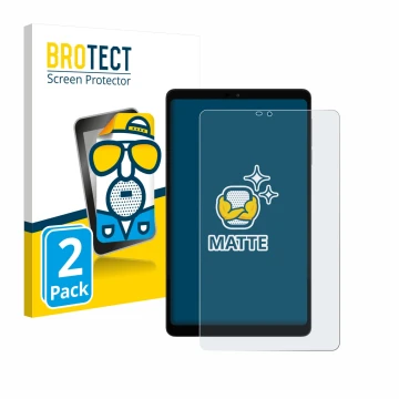 Parte frontal de un envase de producto con el logotipo de la marca BROTECT. Al lado se muestra el dispositivo Alldocube iPlay 