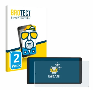 Parte frontal de un envase de producto con el logotipo de la marca BROTECT. Al lado se muestra el dispositivo Shelly Wall Disp