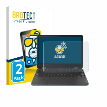 Parte frontal de un envase de producto con el logotipo de la marca BROTECT. Al lado se muestra el dispositivo Lenovo 500w 2-in