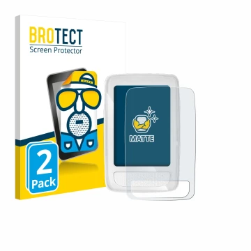 Parte frontal de un envase de producto con el logotipo de la marca BROTECT. Al lado se muestra el dispositivo Giant Axact 14W 