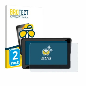 Parte frontal de un envase de producto con el logotipo de la marca BROTECT. Al lado se muestra el dispositivo Carpuride W702 P