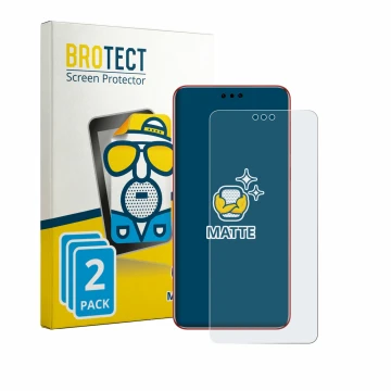 Parte frontal de un envase de producto con el logotipo de la marca BROTECT. Al lado se muestra el dispositivo Huawei Mate 60 R