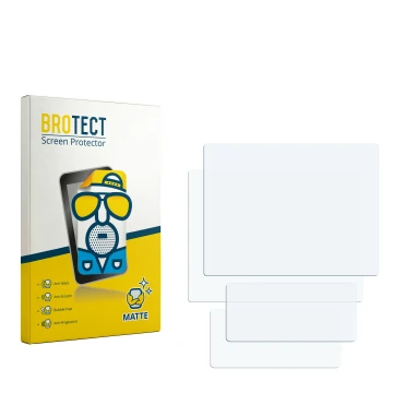 Parte frontal de un envase de producto con el logotipo de la marca BROTECT. Al lado está el protector de pantalla correspondie